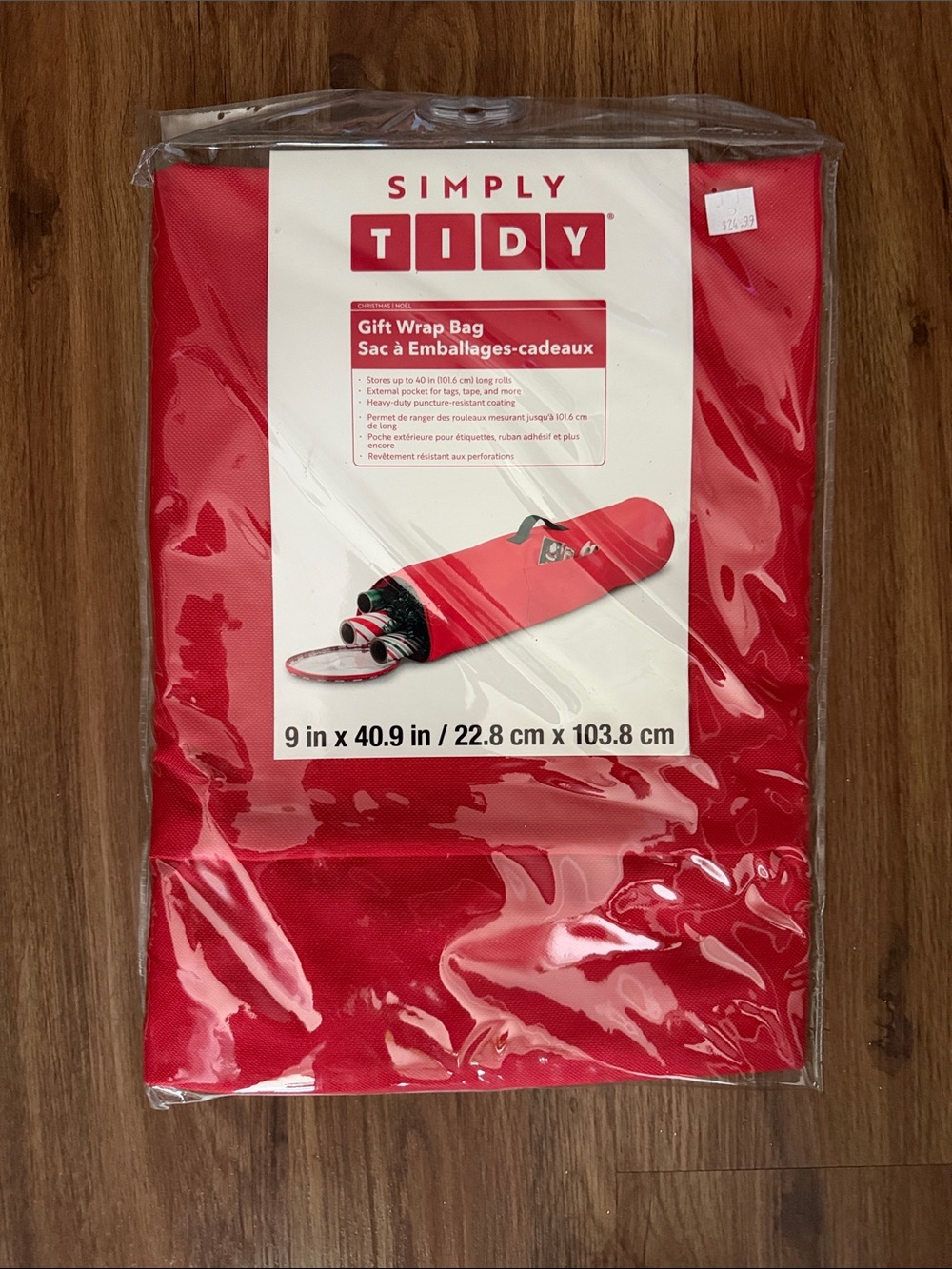 Simply Tidy Red Gift Wrap Bag